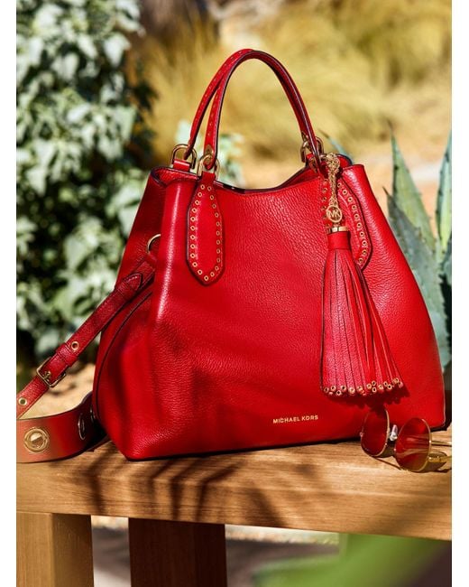 red tote bag michael kors